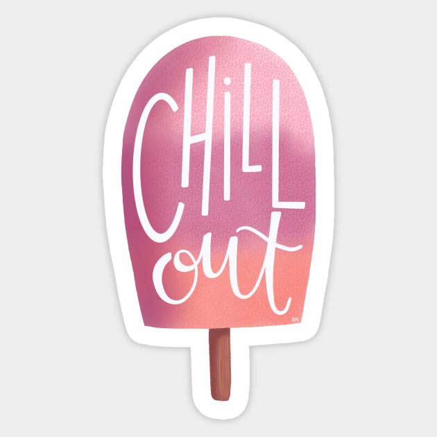 Chill Out Popsicle Sticker by RuthMCreative